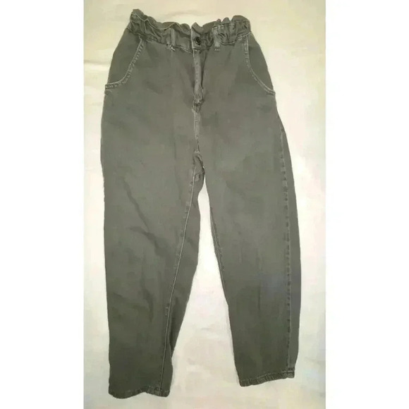 Womens Zara Green Paperbag Denim - Picture 5 of 8